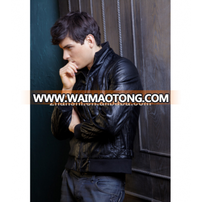 latest classic fashion UK style leather jacket for man