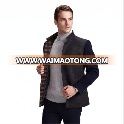 wholesale european clothing softshell jacket cashmere wool coat parka men's