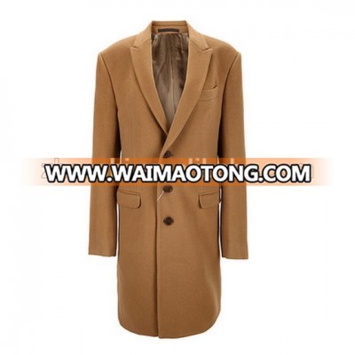 Europe style wholesale OEM camel long wool coat