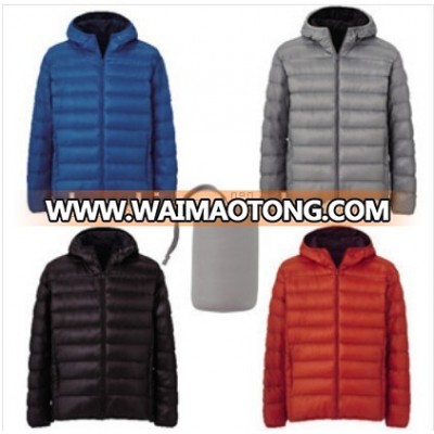 2016 wholesale ultra thin foldable down Jackets for men