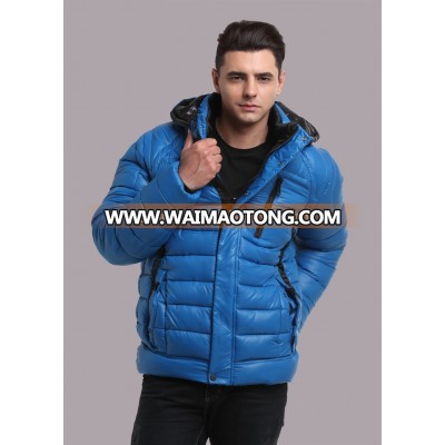 100% polyester fabric winter down/cotton mens jacket