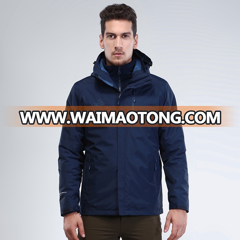 2018 pelliot hot sale men outdoor jacket waterproof 3 in 1 sports jackets